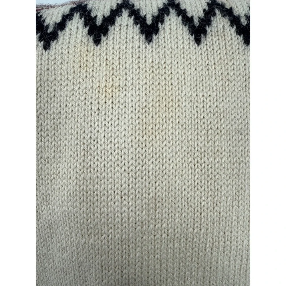 Dale of Norway Sweater Men M Cream Lake Placid 1932 Olympic Windstopper Zip